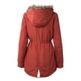 thumbnail image 3 of Hat and Beyond Women's Plush Lined Lightweight Anorak Jacket With Detachable Hood, 3 of 4