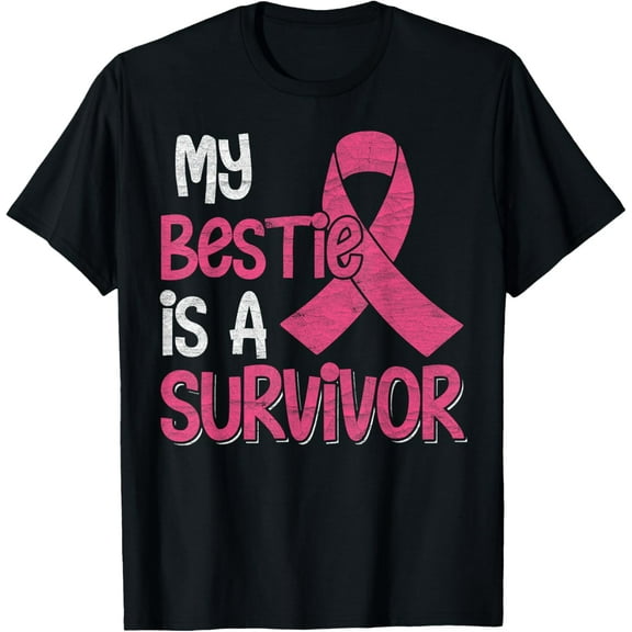 Exquisite and comfortable-My Bestie Is A Survivor - Breast Cancer Support Squad T-Shirt