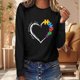 thumbnail image 1 of MHFRRA Camisetas de Manga Larga para Mujer, Camisetas de Otoño, Sudaderas de Senderismo y Viajes, Camisetas Negro, 1 of 3