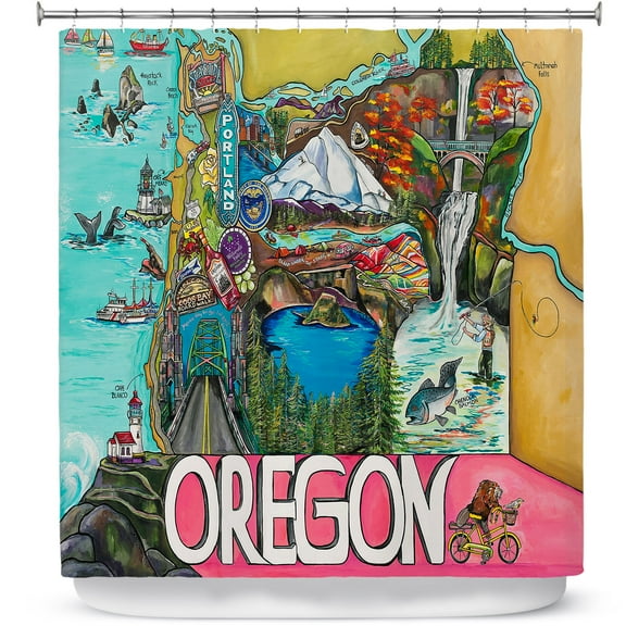 Shower Curtains 70" x 73" from DiaNoche Designs by Patti Schermerhorn - Oregon Fun