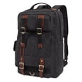 thumbnail image 3 of KAUKKO Mochila de viaje para hombres al aire libre, mochila de lona para acampar y caminar KAUKKO  FS261-Black（2pc）, 3 of 4