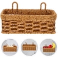 thumbnail image 2 of Cesta colgante tejida con asa, cesta de ratán de plástico, cesta tejida para cebollas, cesta para frutas, 2 of 6