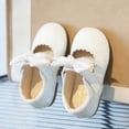 thumbnail image 2 of Toddler Little Girls Flower Dress Shoes Mary Jane Ballet Flats Party School Bowknot Princess Wedding Shoes White 15(30), 2 of 7