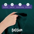thumbnail image 4 of BEDSIUM 4pc Bed Sheet Set 1000 Thread Count Luxury Softest Bedding Sheet Set Upto 15" Deep Pocket 100% Egyptian Cotton - Family XL Teal, 4 of 5
