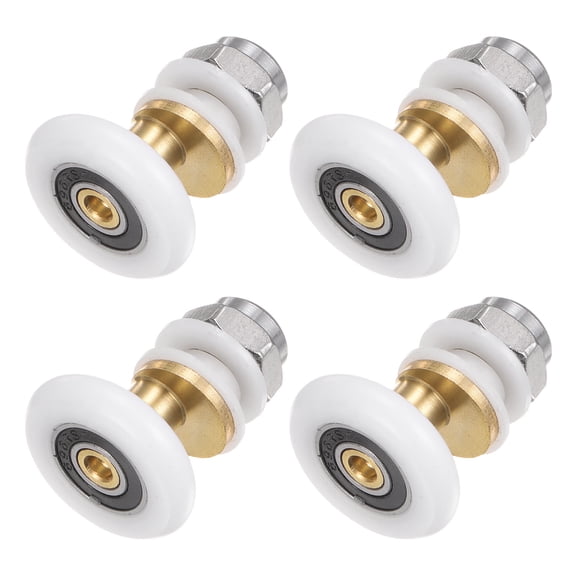 Shower Door Roller Runner Wheel 25mm Dia. Replacement Part Bathroom Glass Shower Sliding Door Roller, (1 Set 4pcs)