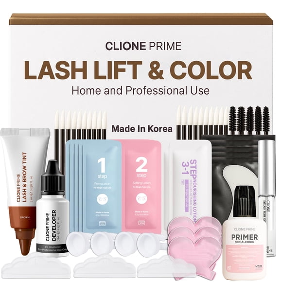Kit de estiramiento de pestañas y laminación de cejas CLIONE PRIME Korean Brown