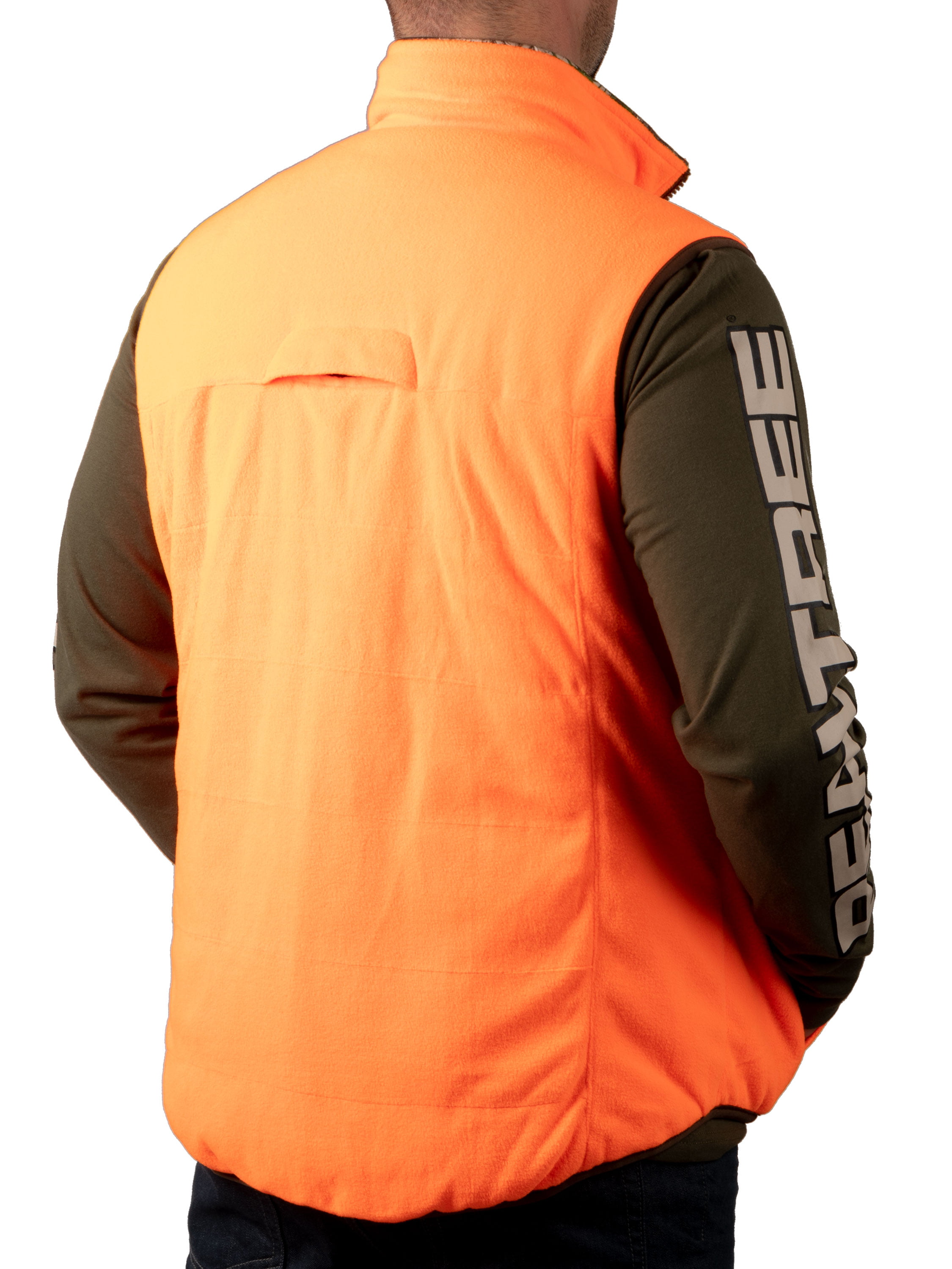 WFS Element Gear Vest Men's XL Camo Hunting Orange Reversible Hunting Vest  Zip