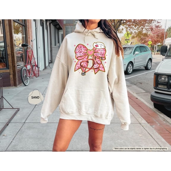 Nurse Valentine Hoodie, Coquette Nurse Hoodie, Valentines Day Nurse, Nicu Valentine Hoodie, Rn Valentine, Pink Nurse Hoodie, F334