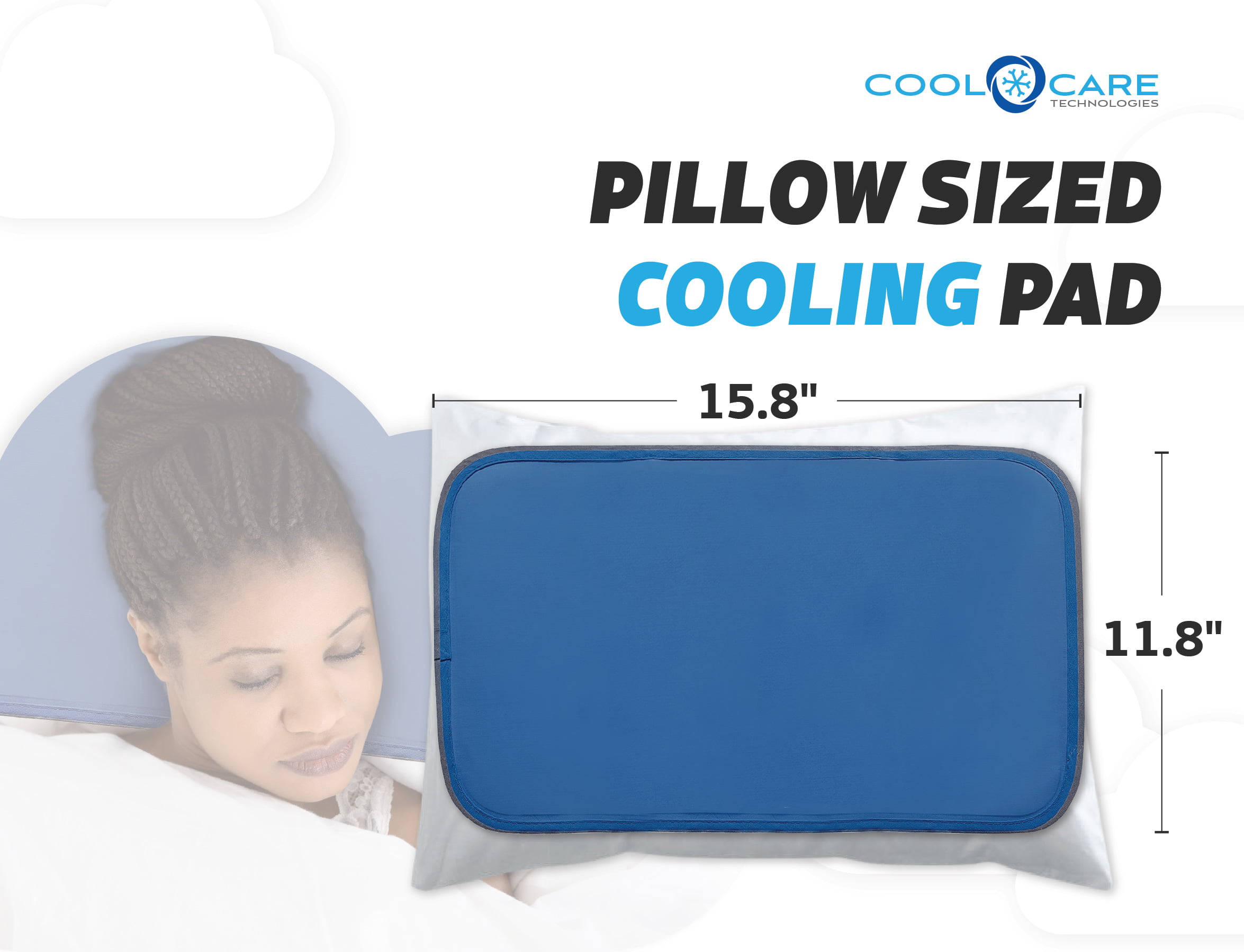 Cool Care Technologies Cooling Gel Pad - This Cooling Mattress Pad Helps  You Feel Cooler in Bed, Ideal for Summer - Pressure-Activated Cooling Gel