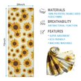thumbnail image 2 of Yellow Brown Sunflower Pattern Hot Yoga Mat Towel Non Slip for Hot Yoga - Quick-Drying Yoga Mat Cover with 4 Corner Pockets with Travel Bag - Hot Yoga Towel Non Slip 74"x26", 2 of 6