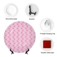 thumbnail image 4 of Easygdp Breast Cancer Awareness5 Bone China Decorative Plate Ceramic Dinner Plates Art Crafts with Display Stand-6in, 4 of 6