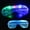 Blue, variant on Skimskl Led Shutter Glasses - Light up Flashing Party Glasses for Adults & Kids, Neon Glow In The Dark Shades with 3 Light Modes, Battery Powered Party Favors for Halloween, Raves, and Night Events