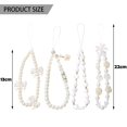 thumbnail image 2 of 4 Mobilberlocker, Bracelets for mobile Phone, White Pärlrosett Mobilberlocker, Cute Mobilberlock, 2 of 4