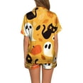 thumbnail image 3 of Womens Pajama Sets Halloween Printed Casual Shorts Set Everyday Use Days Cozy Nights Sleepwear Loungewear Nightwear Nightclothes Homewear, 3 of 7