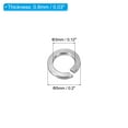 thumbnail image 2 of Uxcell M3 Split Lock Washer, 100 Pack 3mm ID 5mm OD 304 Stainless Steel Spring Lock Washer Gasket, Silver Tone, 2 of 5