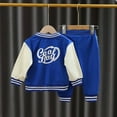 thumbnail image 3 of Baby Sports outfit clothes for boys girls Baseball jacket+T shirt+pant 3 Pcs kids Clothing Set, 3 of 5