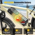 thumbnail image 4 of Helokeep Large Frame Electric Bike for Adults - 26" Ebike, 48V 15.6AH UL 2849 Battery, 28MPH, Front Suspension, Adjustable Seat, 330lbs Capacity, Desert Sand, 4 of 10