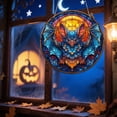 thumbnail image 2 of DVKOVI Halloween Suncatcher Stained Glass Window Hanging Decor Aesthetic Wall Decor Garden Sun Catchers Light Yellow A, 2 of 7