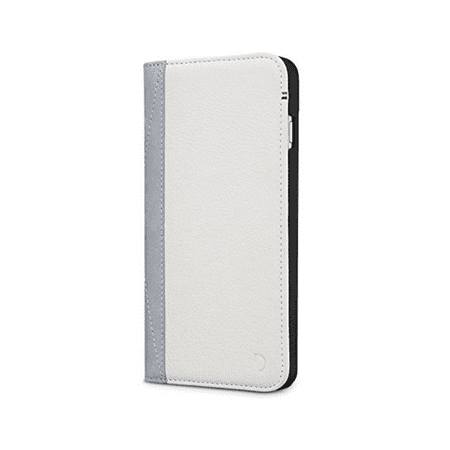 Decoded Leather White/Grey Wallet Case F/ iPhone 8 Plus / 7 Plus / 6s & 6 Plus