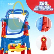 LieGorJi Easel for Kids, Toddler Easel, Double-Sided Chalk Board Kid, Kid Art Easel, Art Easel Age 4-8, Birthday Gifts for 1-3 3-5 5-8 Year Old