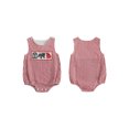 thumbnail image 2 of BemeyourBBs Baby Boy Plaid Romper Summer Round Neck Sleeveless Jumpsuits, 2 of 9