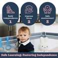 thumbnail image 3 of Parque infantil TODALE Baby 127 x 127 cm, gris, seguro y resistente con bolsa, 3 of 9