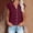 Wine-womens summer tops, variant on Yourumao Women's Cotton Linen Tops Dressy Lapel Collar Button Down Shirts Loose Cap Sleeve Blouses Trendy Solid Tees Business Work Shirt
