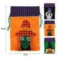 thumbnail image 3 of Gustave Halloween Drawstring Trick or Treat Candy Bags 3 Pack Velvet Goodie Gift Bags Reusable Skeleton Pumpkin Witch Treats Bag Party Favors for Kids, 3 of 10