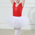thumbnail image 4 of ZACPNCV Girls Ballet Leotards Dance Leotards Ruffle Short Sleeve Gymnastics Outfits Red 7-8 Years, 4 of 7