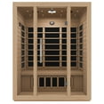 thumbnail image 3 of Maldives 3- Person Indoor Hemlock Wooden Carbon FAR Infrared Home Sauna Room with LED Touch Control Panel and Heater, 3 of 13