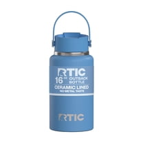 RTIC 16 oz Ceramic Lined Insulated Outback Bottle, Leak Resistant, Denim