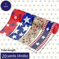 thumbnail image 5 of 1 Roll 5 Yards Festive Gift Ribbon,2.5In Wide Wired Edge Ribbon Ribbon for Craft,Wreath,Gift Wrapping Independence Day Ribbon Easter Xmas Themed Decor Bouquet Craft Supplies, 5 of 6