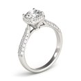 thumbnail image 3 of Bague en Or Blanc 14k Graduée Pavé Tige Diamant Engmt 1 1/3 cttw Taille 7, 3 of 4