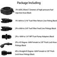 thumbnail image 5 of LABLT 6AN 25 Feet 3/8 Complete LS Fuel Injection Line Fitting Adapter Kit W/13pcs 6AN Push Lock Swivel Fitting Hose Ends Kit, 5 of 5