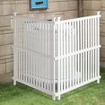 thumbnail image 1 of Vinyl Fence Panels 2 Pack Outdoor Picket Privacy Screen Fence, 2PCS White PVC Fence Panel, 48" H X 36" W (White), 1 of 7