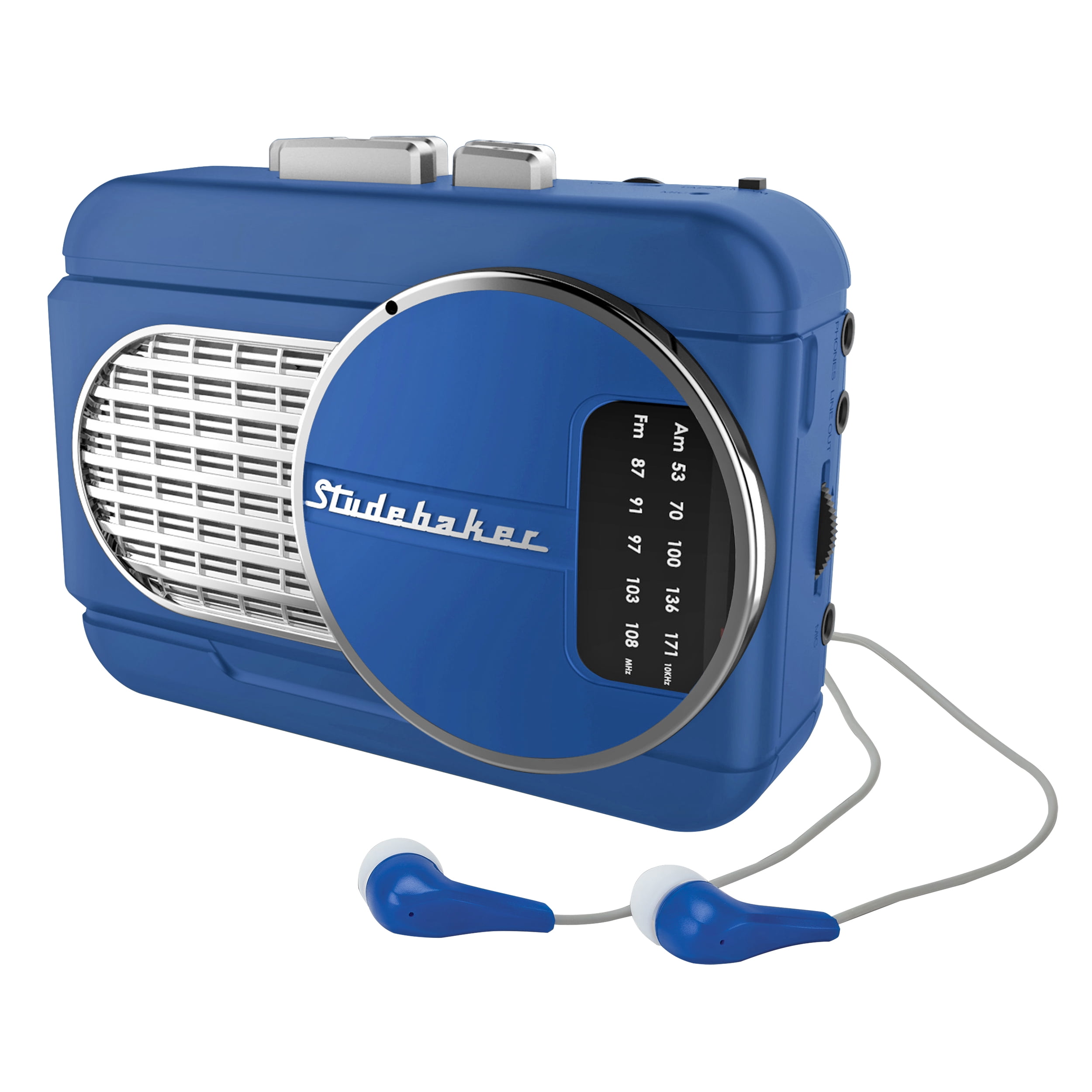 Studebaker WALKABOUT II Personal Stereo Cassette Player with AM/FM Stereo Radio and Built-in Speaker