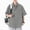 Dark Gray, variant on VgaVtl Mens Collared Shirt Elbow-Length Summer Oversized Button Solid Color Casual Mens Tops Everyday Breathable