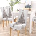 thumbnail image 5 of RYLABLUE Flower Stretch Chair Cover Protector Seat Slipcover for Dining Room Hotel Wedding Party Set of 4, 5 of 5