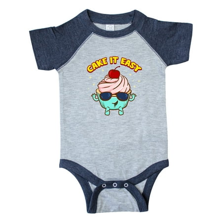 

Inktastic Cupcake Funny Cake it Easy Gift Baby Boy or Baby Girl Bodysuit