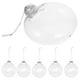thumbnail image 5 of 6 adornos navideños de plástico, esferas planas transparentes de 10 cm, rellenables, para colgar en el árbol de Navidad. Discos planos para manualidades, decoración navideña y bodas. Transparentes., 5 of 7