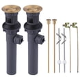 thumbnail image 3 of Wowow 8.6 in. x 2.13 in. x 1.25 in. Lift Rod Drain Assembly in Brushed Gold (2-Piece), 3 of 6