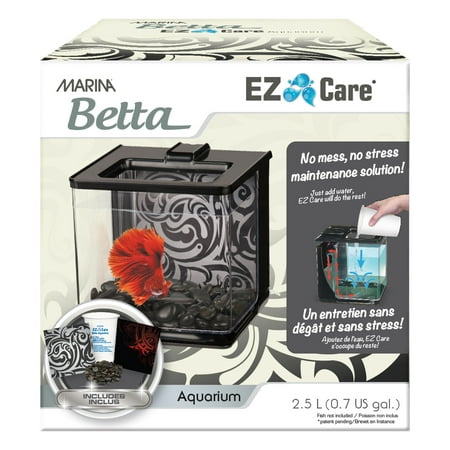 Marina Betta EZ Care 0.7-Gallon Aquarium Starter Kit,