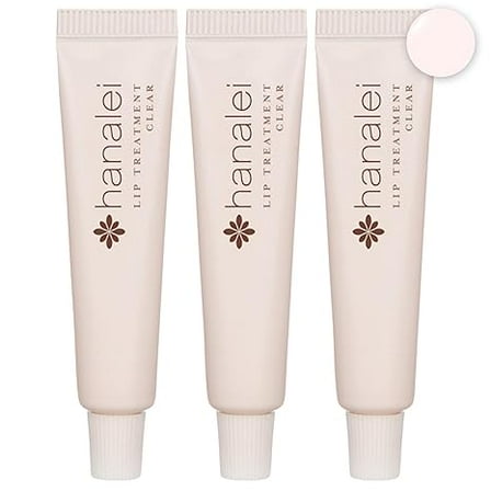Hanalei Lip Treatment Moisturizing with Kukui Oil, Shea Butter, Agave and Grape Seed Oil, Clear, 3 Piece