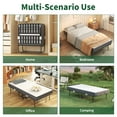 thumbnail image 4 of Twin Size Adjustable Bed Base, 75" * 38" Folding Bed with Adjustable Headboard, 5" Memory Foam Rollaway Bed for Tall People, Heavy-Duty Portable Guest Bed on Wheels, Easy Assembly Twin Size Cot, 4 of 27