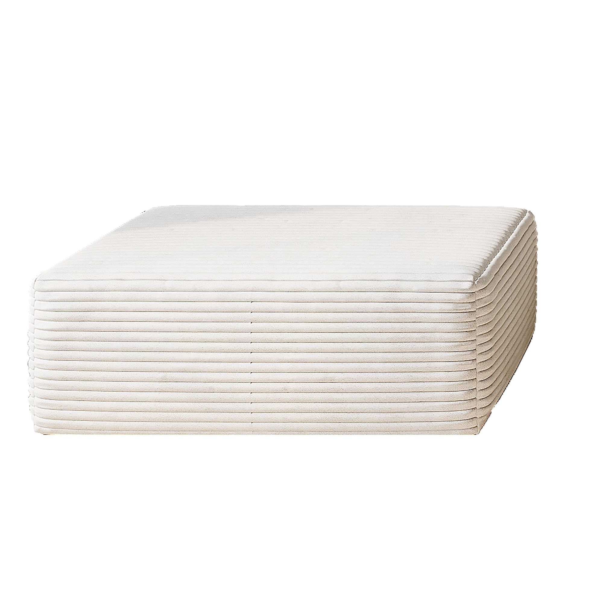 MAYEERTY Sofa Ottoman Black&White Plush Corduroy No Assembly