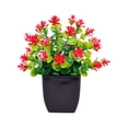 thumbnail image 1 of Red Artificial Pottery Home Desktop Simulation Green Plants Plastic Small Bonsai Ornament Non Maintenance Exquisite Compact Size, 1 of 6