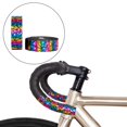 thumbnail image 3 of 2 cintas coloridas para manillar de bicicleta, cintas antivibración con enchufe de 2 barras, EVA PU para ciclismo, absorción de golpes, BMX, bicicleta arcoíris Baoblaze Cintas de manillar de bicicleta de carretera, 3 of 8