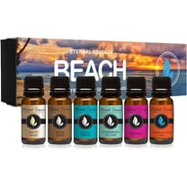Beach - Gift Set of 6 Premium Fragrance Oils - White Sand, Ocean Breeze, Honolulu Sun, Mermaid, Caribbean Escape and Sun & Sand - 10ML