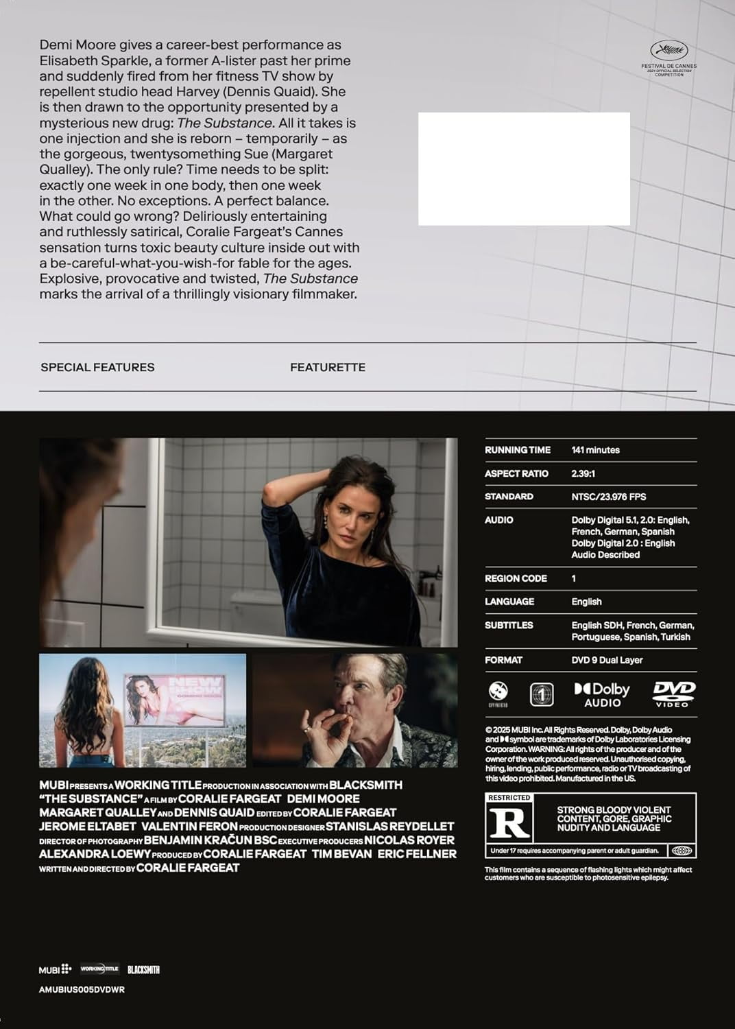 The Substance (DVD), MUBI, Horror