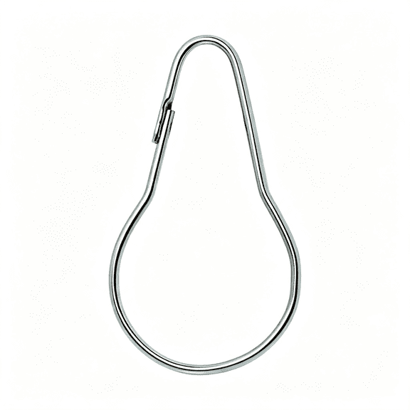 ZHZFKQ Silver Shower Curtain Rings Metal Hooks Ring (24 Pack) Nickel Plated Rustproof for Bathroom Shower Rod Durable Shower Curtain Hooks Rust Proof